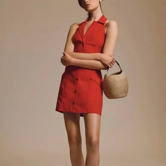 Anthropologie Maeve T Back Blazer Mini Dress - Picture 4 of 4